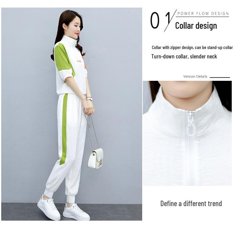 Women's Sporty Chic Petite Two-Piece Set - 2022 Summer Style - Figure-Flattering & Youthful Look