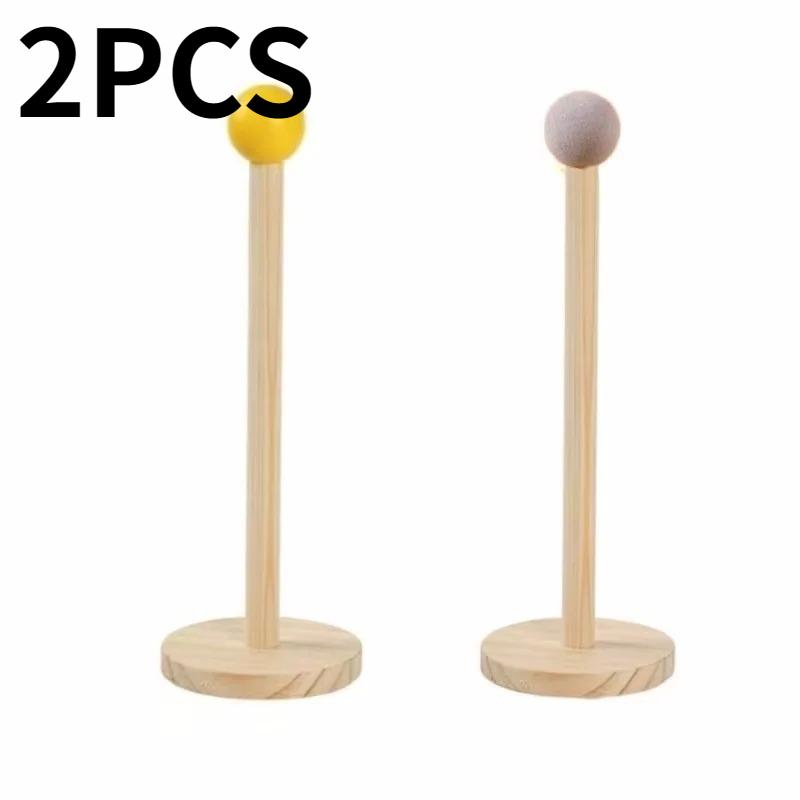 2PCS Wooden Hair Rope Storage Holder Multi-purpose Jewelry Bracelet Organizer Display Rack Desktop Hair Tie Elastic Bands Shelf