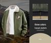 2025 Autumn/Winter Men's Plus Velvet Washed Cotton Jacket - Classic Casual Outdoor Cold-Weather Protection