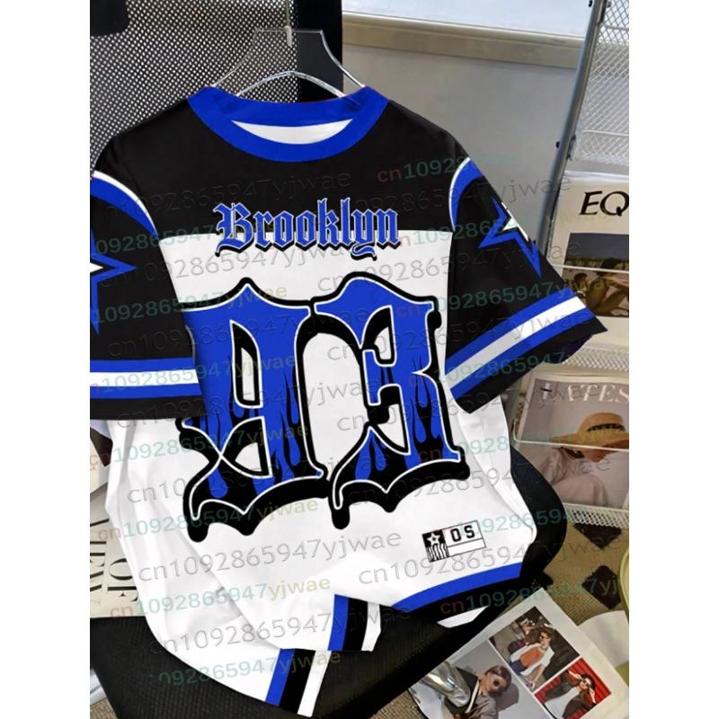 

Summer New Brooklyn No.93 Personality American Jersey Women s Men s Casual XXS