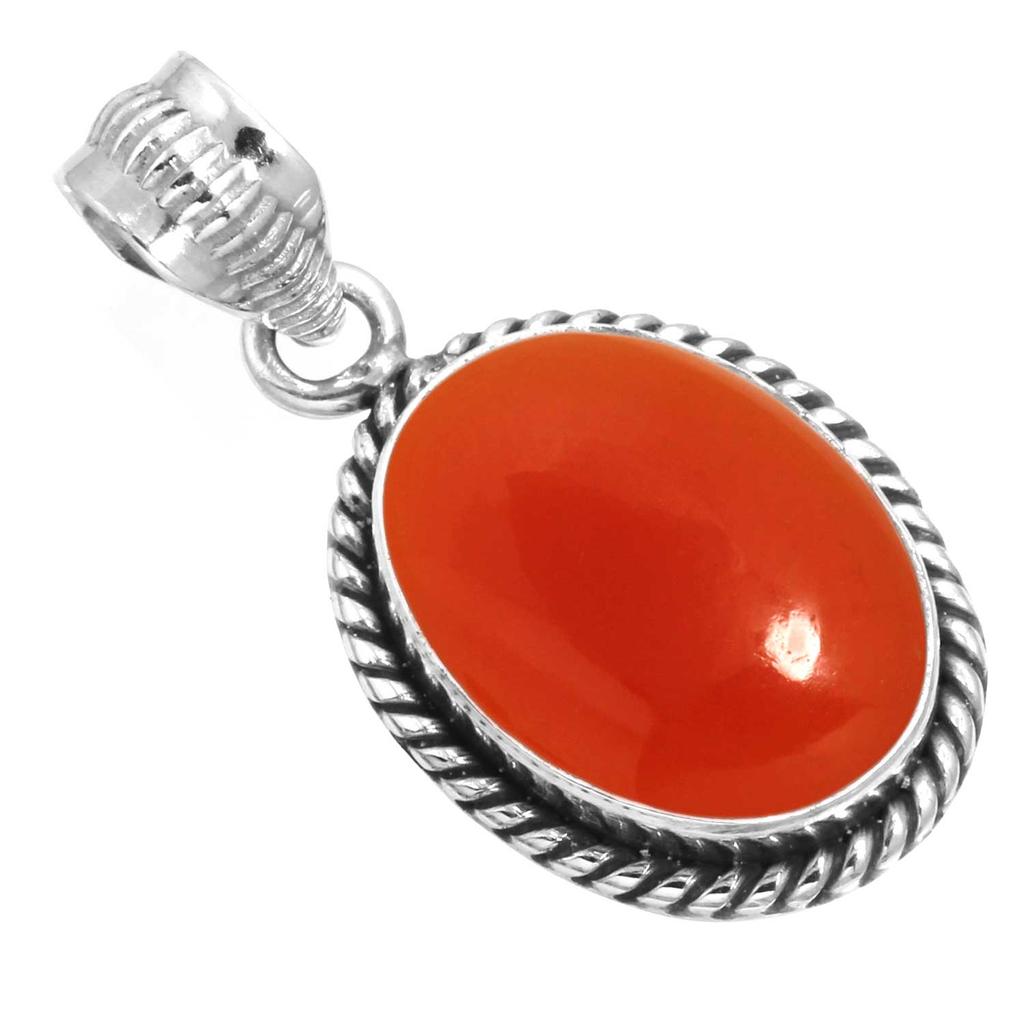 925 Sterling Silver Pendant Women Gemstone Handmade Jewelry Halloween Gift Amber Amethyst Black Onyx Carnelian Garnet Quartz Green Onyx Gold Stone