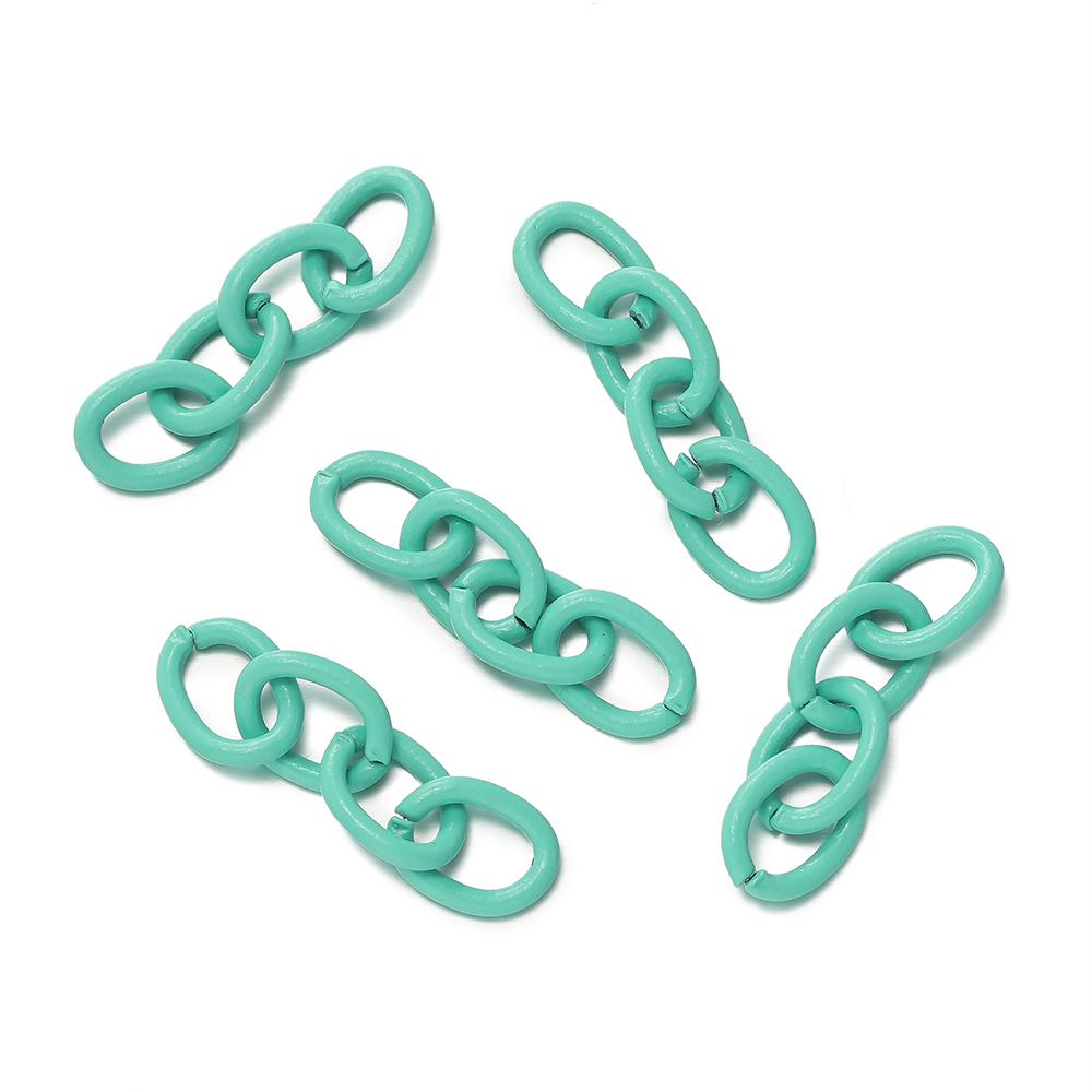 20pcs/lot 25mm Metal Link Chain Connector For Keychain Pendant KeyChains Hanging Accessories Diy Jewelry Making Findings