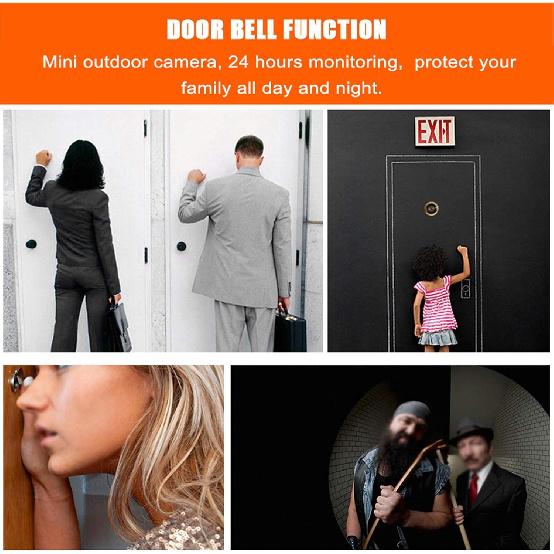 Digital Peephole Viewer Doorbell Mini HD Smart Security Camera 3.5 Inches Indoor LCD Screen