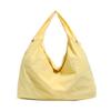New Nylon Shoulder Tote Bag Waterproof Large Capacity Underarm Bag Solid Color Zipper Closure Shopping Bag for Women Girls