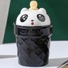 Ice Cream Cartoon Panda Cute Ceramic Cup Set Dustproof Cartoon Water Cup Opening Gifts