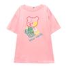 Pink Bear Short-sleeved T-shirt Women's Summer New Clothes Student Korean Version Loose Half-sleeved Top Ins Tide