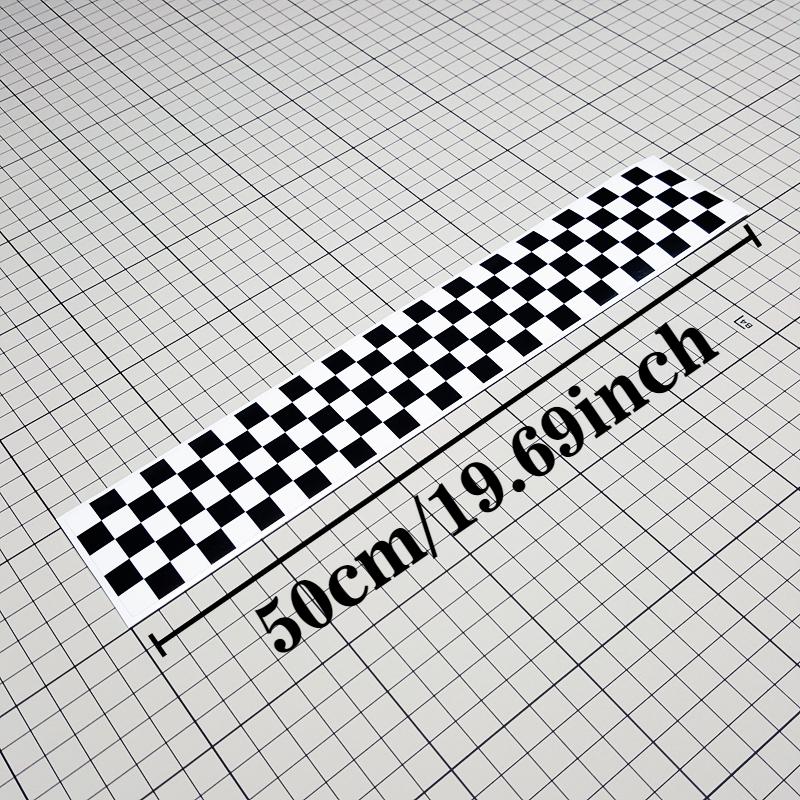 Black and White Checkers Stripe Motorcycle Sticker Waterproof for Refit Motorbike Fuel Tank Helmet Electric Scooter Vinyl Decal