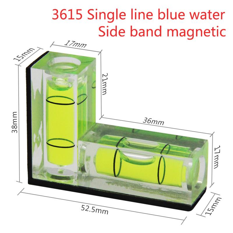 Portable Level, Plastic L-shaped Bidirectional Bubble Level with Magnetic Level On The Side