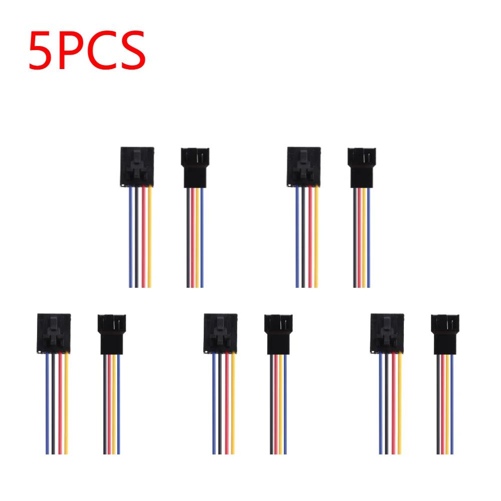 20-1PCS 5Pin to 4Pin Cooling Fan Connector Adapter Converter Extension Cable Wire Cord for Dell PC Laptop