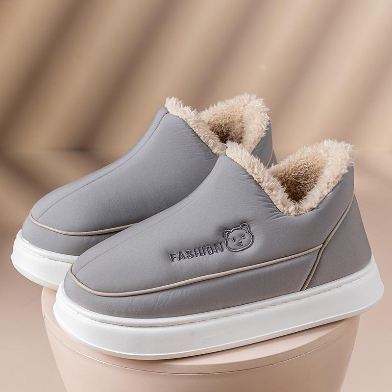 Bag heel cotton slippers men's winter waterproof thick bottom couple household indoor warm outdoor cotton slippers women