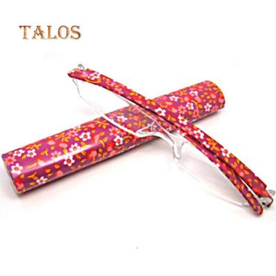 Männer Frauen Mode Mini Floral Lesebrille Rahmen +1,00 bis +4,00 Stärke Zubehör