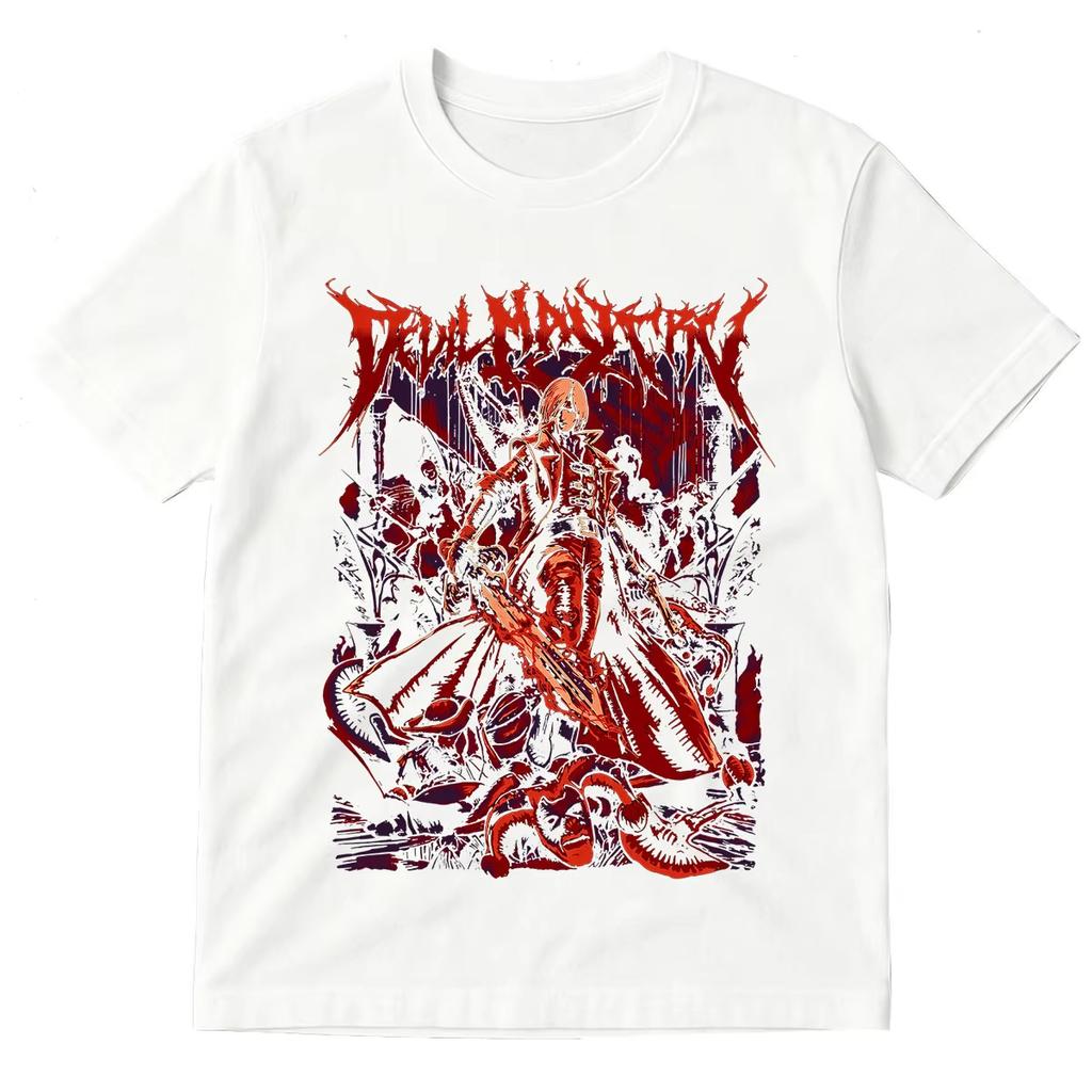 2026 Summer Hot Sale Devil May Cry Dante Game Graphic T-shirt Unisex Printed Casual T-shirt Y2K Gothic Cotton Oversized T-shirts
