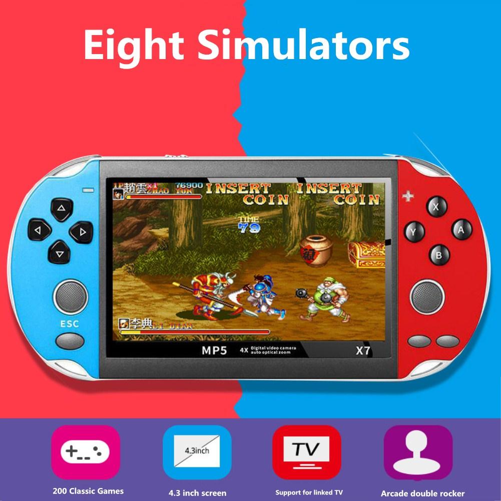 X7 Handheld Game Console for PSP Double Rocker Game Machine 4.3 Inch