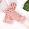 Driving Velvet Riding Thickened Rabbit Gloves Plush Gloves  Mittens Women Mittens