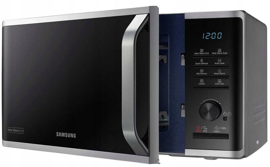 Samsung mg23k3575as/eo Microwave Oven 23L 800W Silver/Gray
