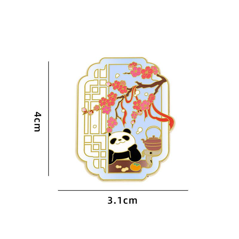 4 Stück Panda Magnet Kühlschrankaufkleber Reisesouvenirs Metall Wanddekoration Museum Kreatives Handgeschenk Magnet Kühlschrank Niedlich