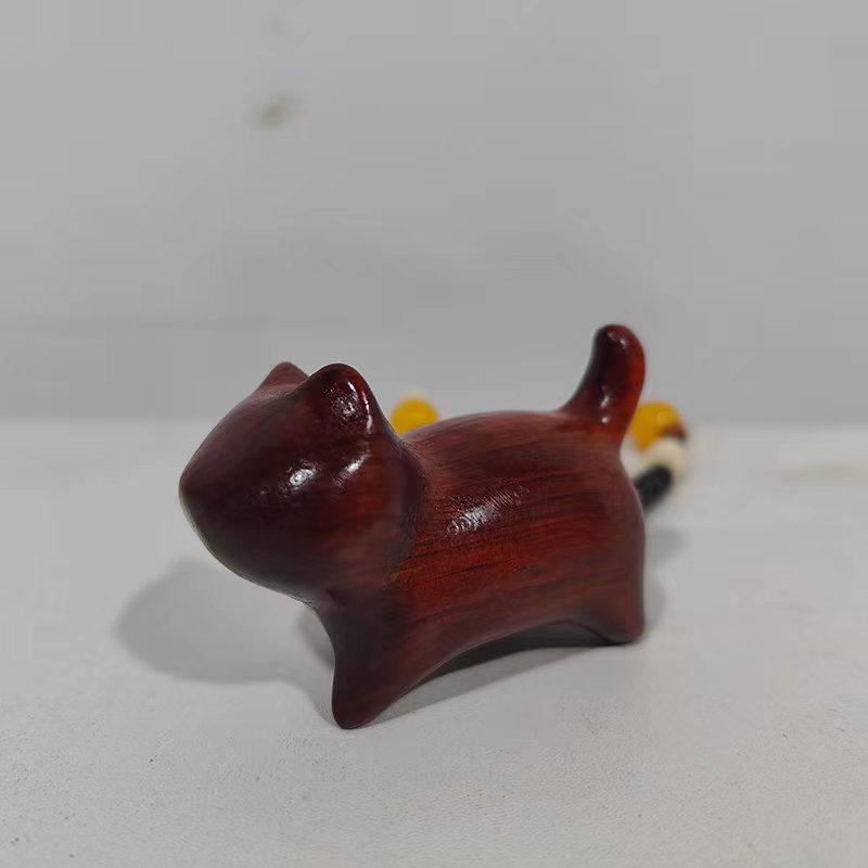 Colgante de Talla en Madera Pixiu de Palosanto - Artesanía Ornamental Más Vendida