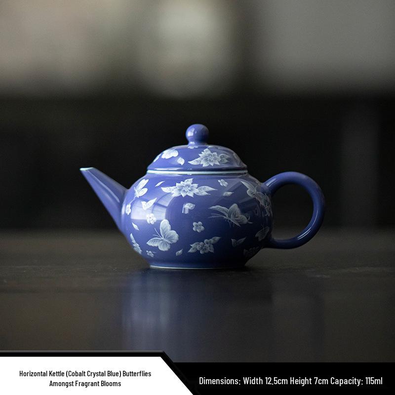 Red Xishi Ceramic Tea Pot - Elegant Chinese Style for Women, Single-Serve, Colored Glaze Design