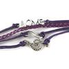 Les Trésors De Lily [K7329] - Purple 'Kilimanjaro' Ethnic Bracelet (4 Rows)