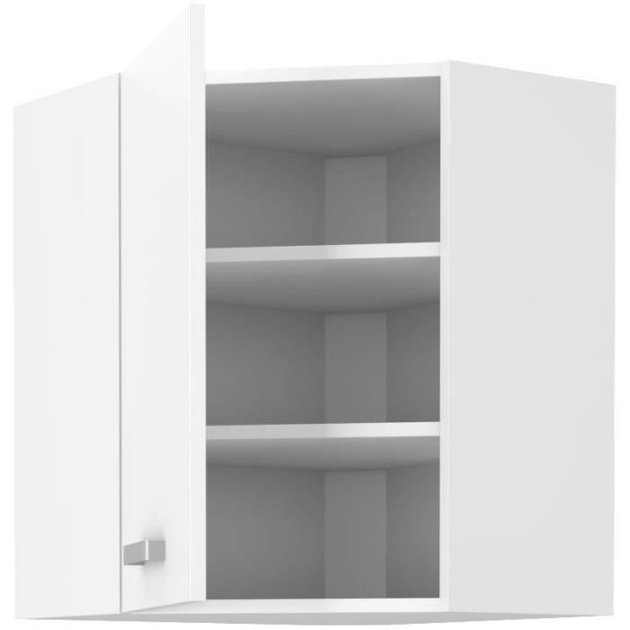 ATLAS Corner Wall Unit - White Decor - L58 X W58 Cm