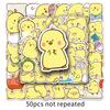 50 Pictures of Little Yellow Chicken Doodle Personality Cartoon Cute Hand-painted DIY Mobile Phone Case Suitcase Stickers Waterproof
