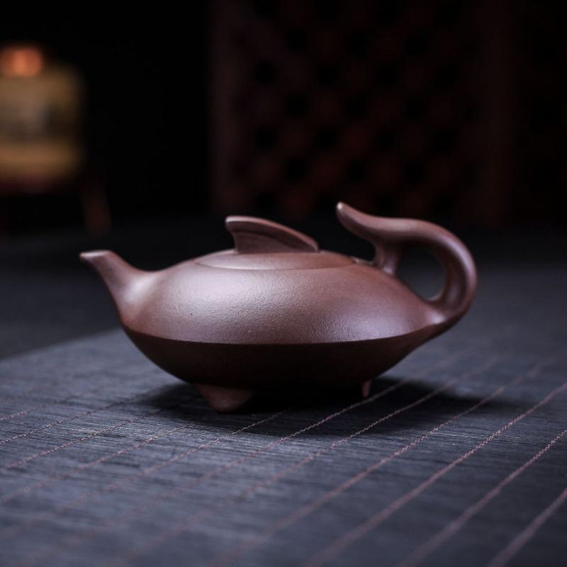 

240ml Yixing Purple Clay Teapots Artists Handmade Plain Sailing Pot Raw Ore Purple Mud Kettle With Infuser Zisha Tea Set Craft