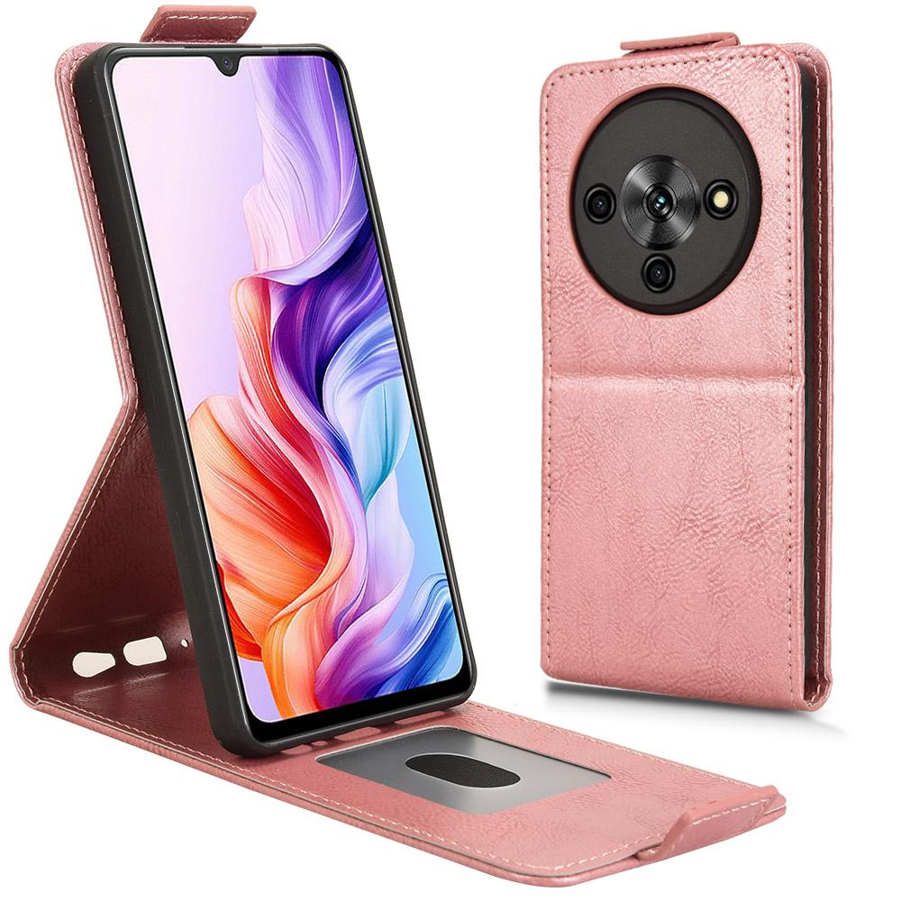 For ZTE Blade A76 5G Stand Case Magnetic Clasp Vertical Flip Leather Phone Cover with Card Holder