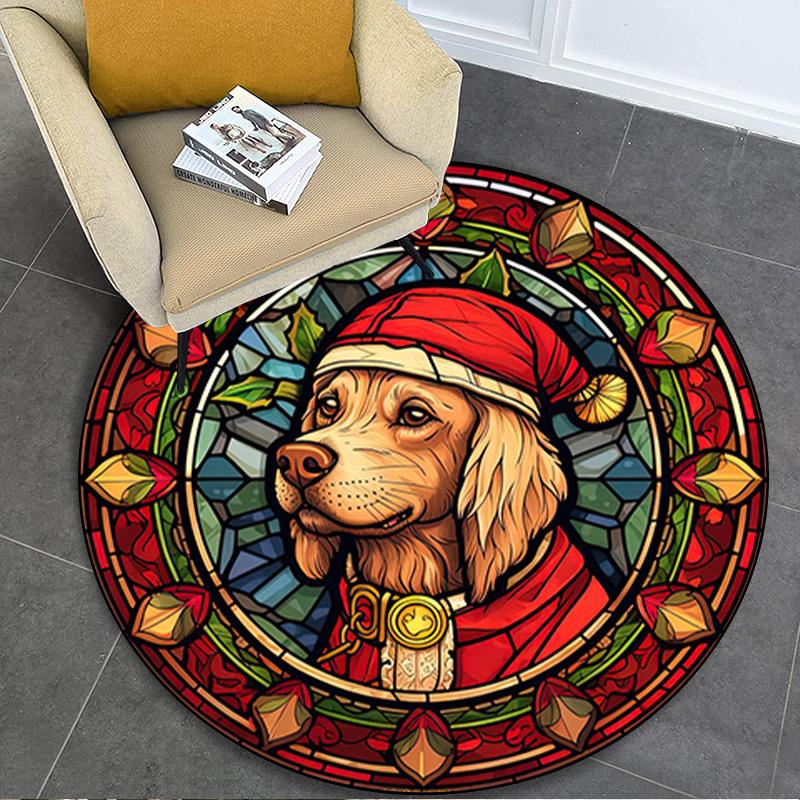 Animal Circular Rug - Office Decorative Carpet For Living Room Bedroom Door Mat Floor Rug Computer Chair Area Rug