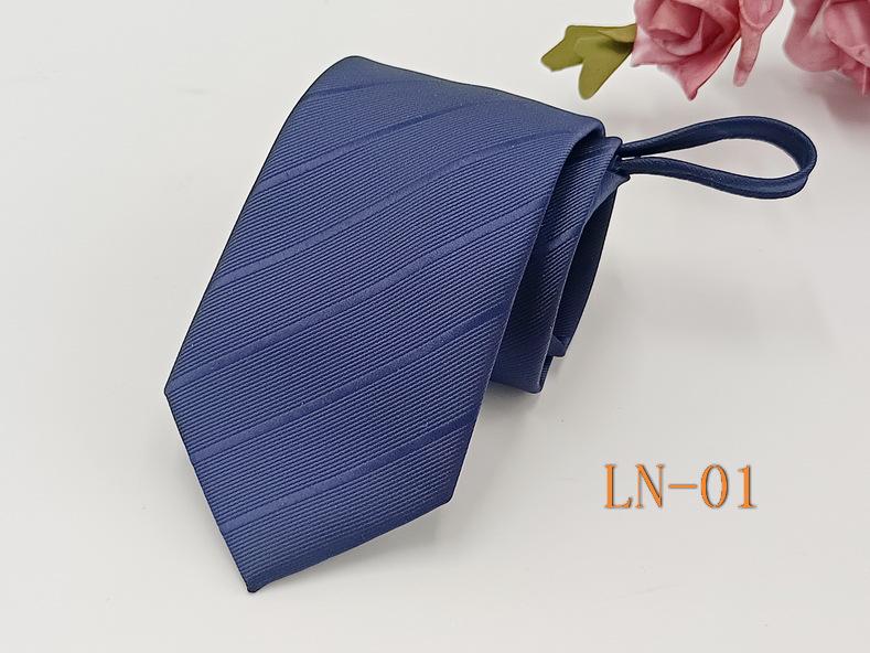 

Мужской профессиональный полосатый жаккардовый галстук на молнии (7см) - Окрашенная пряжа и легко растягивающаяся