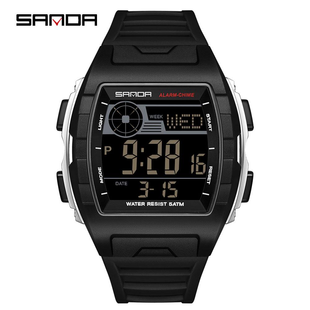 Sanda 2225 Luxury Men's Digital Watch Multi Functional Night Light Calendar Stopwatch Fashion Men's Sports Watch Reloj Hombre
