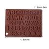 English Letter Silicone Chocolate Mold Alphanumeric Candy Biscuit Jelly Ice Baking Mould Cake Decor Soap Candle Making Set Gifts