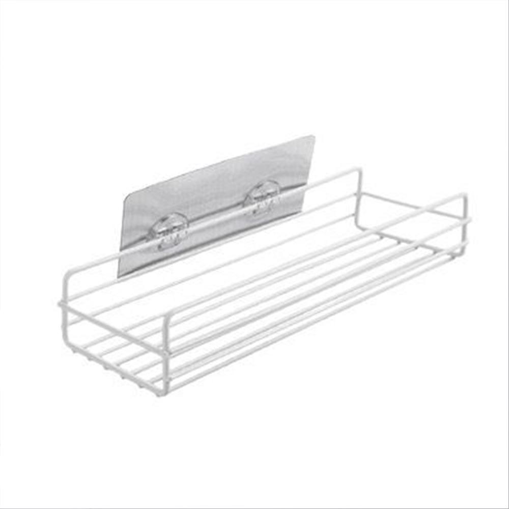 Bathroom Storage Rack Kitchen Organizer Shelf Black Shelves Corner Frame Iron Shower Punch Free Mounted Caddy Rack