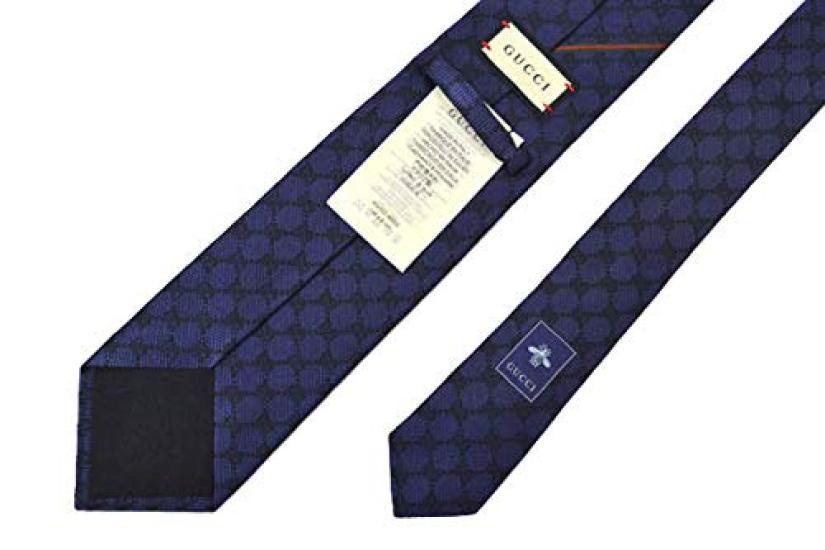 GG Pattern Silk Tie Egc20s005 Navy [Gucci] Men's (8cm Width) 456522-4000
