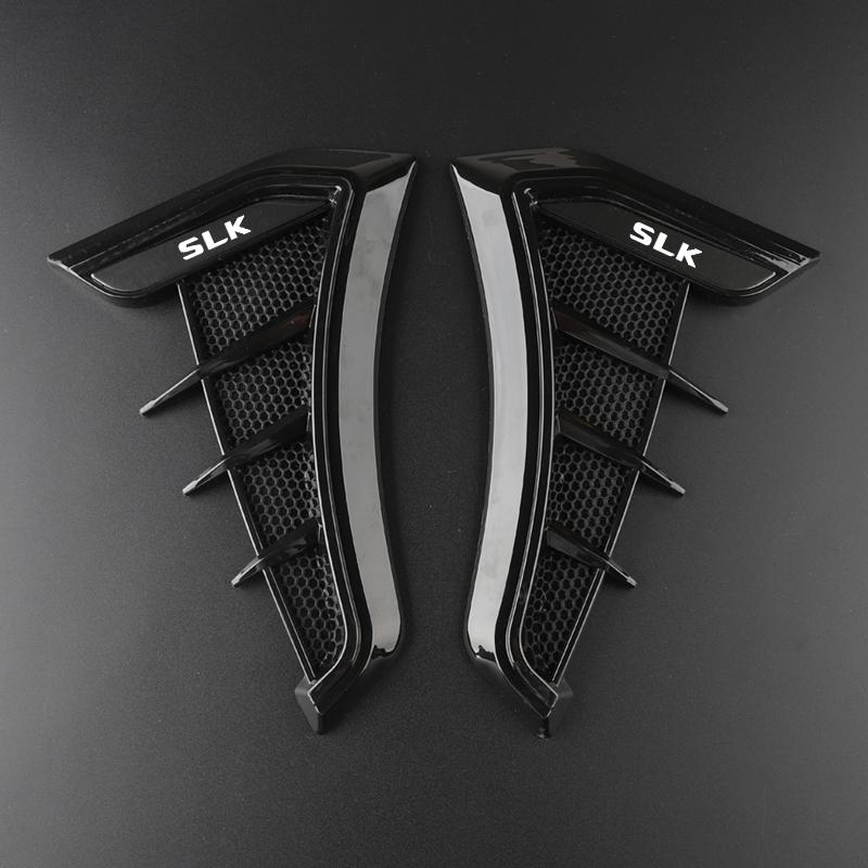 

For Mercedes Benz SLK Car Carbon Black Car Fender Side Vents Air Flow Intake Hole Grille Sticker Cover