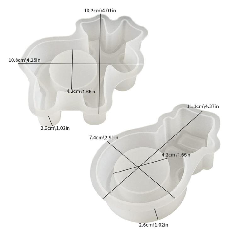 Plaster Candle Holder Silicone Mold Christmas Themed Candlestick Mold Gypsum Candle Stand Jewelry Crafting Mould