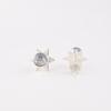 Natural Dendritic Opal Gemstone 925 Sterling Silver Jewelry Stud Earrings 0.44" EE-175-29