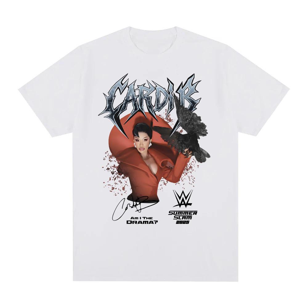 Cardi B Signed - AM I THE DRAMA T Shirt Sleeve Fashion Round NeckTee-shirt Summer 100%Cotton Tshirt Camiseta Hombre Summer Tops
