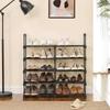 SONGMICS Schuhregal, 10-stöckiger Metall-Schuhaufbewahrungs-Organizer, Anpassbares Design, Metallrahmen, Platzsparendes Regal, für Ankleidezimmer, Flur