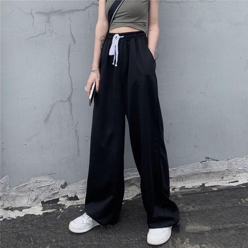 

Хип-хоп Прямые Мешковатые Широкие Штаны Хип-хоп Прямые Свободные Свободные Штаны Black S