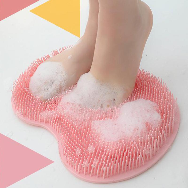 Fußwasch- und Fußmassage-Artefakt Faule Fußbürsten- und Fußmassage-Matten Zuhause Badezimmer Rutschfestes Fußwaschen mit Saugnäpfen und Fußpolstern