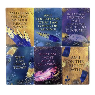 Seelenwahrheit Selbstbewusstseinskarten Deck Tägliche Fragen, die Ihr Leben verändern werden Tarot Orakelkarten mit PDF-Leitfaden