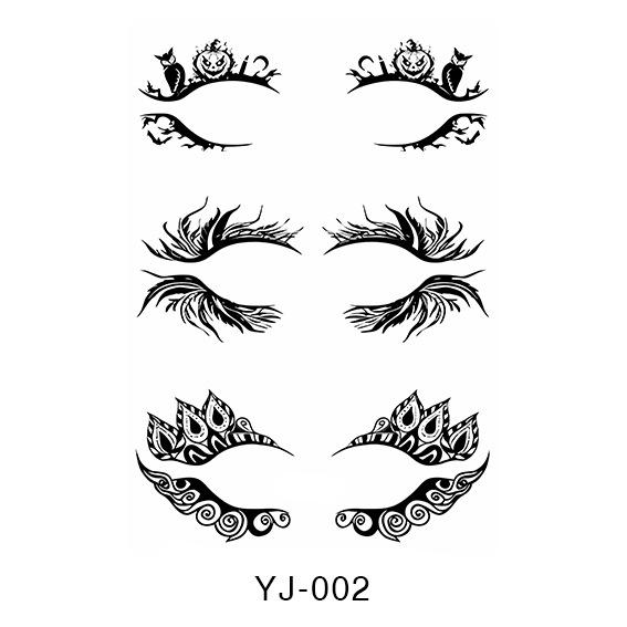 

Наклейка-татуировка в виде теней для век - водостойкая временная татуировка для глаз, переводные наклейки для макияжа для вечеринок/фестивалей, аксессуары для макияжа Rave 002