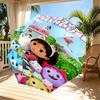 Gabby's Dollhouse Print Automatic Open Close Umbrella, Portable Foldable Umbrella, for Outdoor Commute Camping Trip, Ideal Birthday Gift