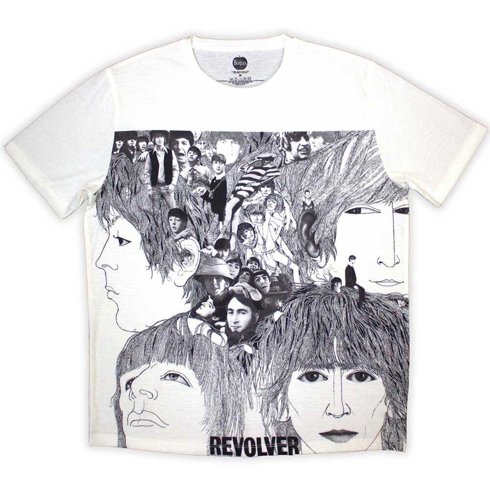 The Beatles - Revolver- Белая футболка с сублимационной печатью 2XL Унисекс футболка XXXL
