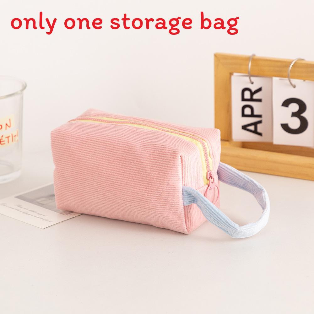 Handheld Velvet Cosmetic Bag With Large Capacity For Lipstick And Makeup Storage