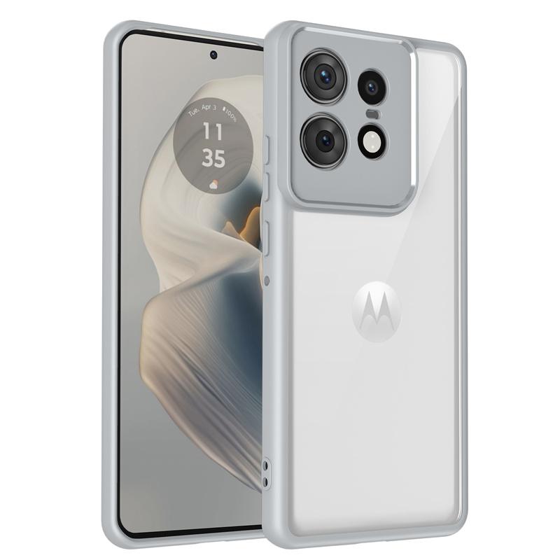 

For Motorola Edge 50 Pro XT2403-2 Case Plating Silicone Bumper Shockproof Clear Back Cover Hard Phone Case for Moto Edge 50 Pro Pc + tpu&Motorola Edge 50 Pro серый