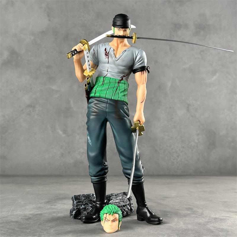 

17cm One Piece Anime Figure Blood Battle Roronoa Zoro Figure Scene PVC Statue Collectible Model Toys Gifts
