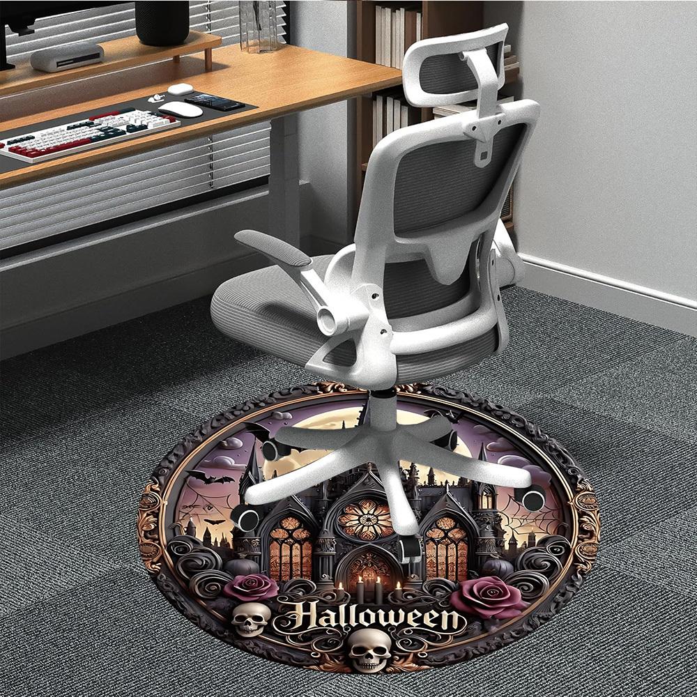 

1pc Gothic Castle Chair Carpet for Office Non-Slip, Machine Washable Rug for Office, Room - Polyester, Machine Made yy251029151 80cm by 80cm