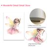 Pink Fairy Unicorn Arrow Flower Name Custom Nursery Wall Art Canvas Painting Posters And Prints Picture For Girl Kids Room Decor