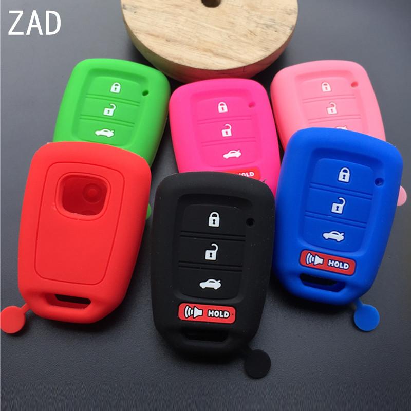ZAD silicone rubber car key fob cover case shell cap for Honda accord CIVIC CRV jazz HR-V HRV 2013 2014 2015 2016 remote key